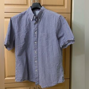 Brooks Brothers short sleeve Regent shirt striped xl 100% cotton